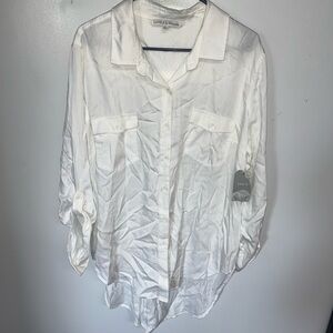 Love 8 for Versona Women's White Button-Down Shirt